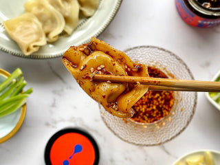 Chinese Dumpling with Mala Dipping Sauce